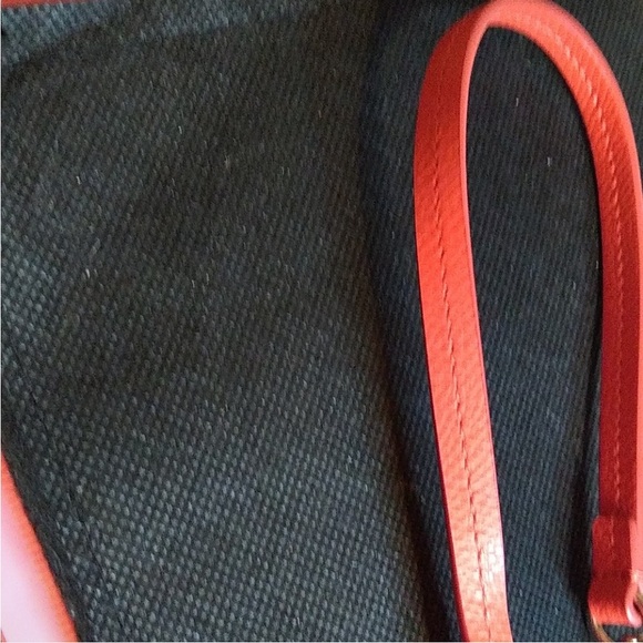 COACH WRISTLET Orange 6"X 4"  Pebble Leather / Tag / Mini Type - Picture 3 of 12